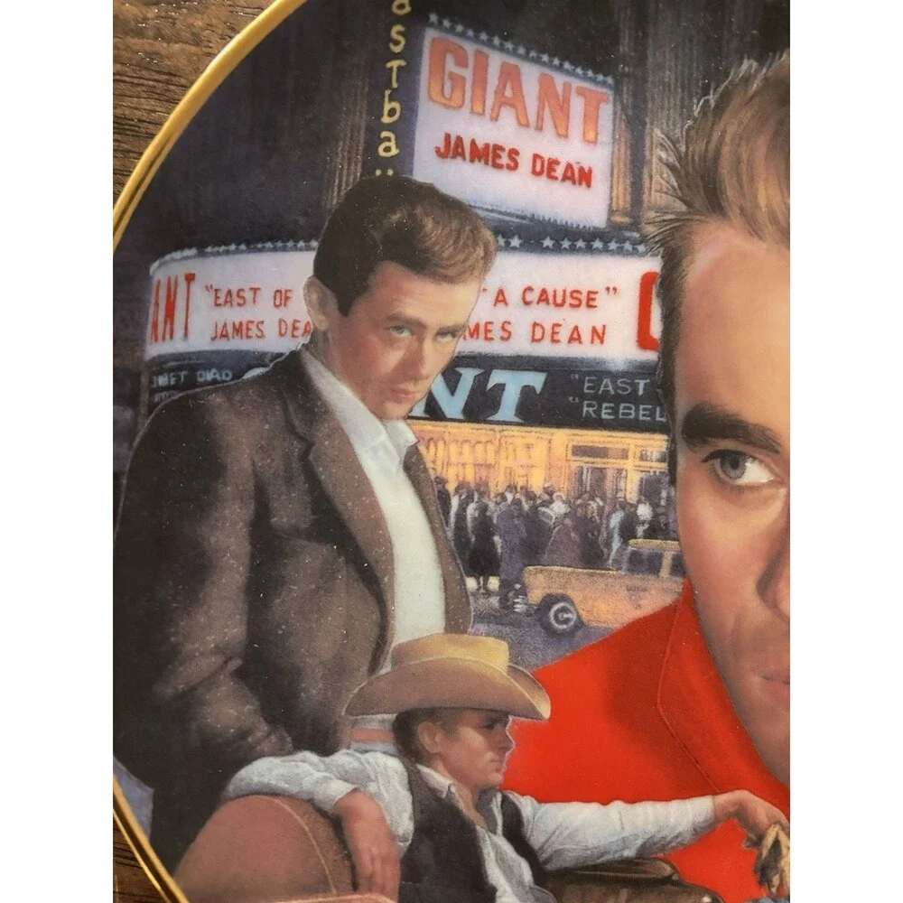 VTG James Dean Hamilton Collection Collector Plate Thomas Blackshear 1991 #0017A